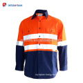 New Mens Cotton Shirt Hi Vis Viz Safety Closed Front Work Polo T Shirt with Pockets